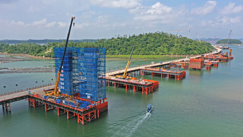 Fotoreportage: Neue Meeresbrücke in Südchina wird Küstenstädte verbinden