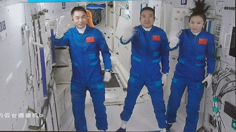 Chinesische Astronauten werden Vortrag aus dem Weltraum halten