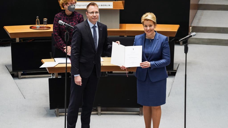 Franziska Giffey zur neuen Bürgermeisterin von Berlin gewählt