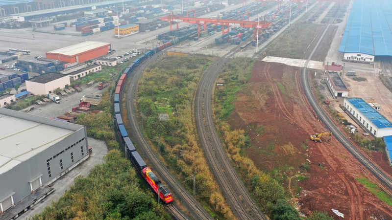 Güterzüge aus China halten Lieferkette für Weihnachtsshopping in Europa aufrecht
