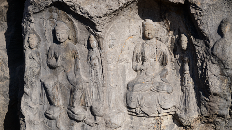 Fotoreportage: In Felswand gemeißelte Buddha-Skulpturen in Nordchina wieder sichtbar