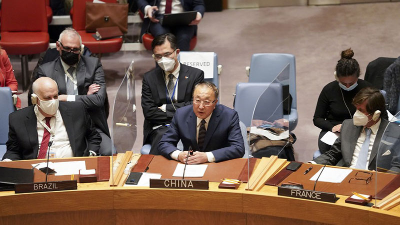 Chinas UN-Botschafter ruft zu Bemühungen um direkte Verhandlungen zur Ukraine auf