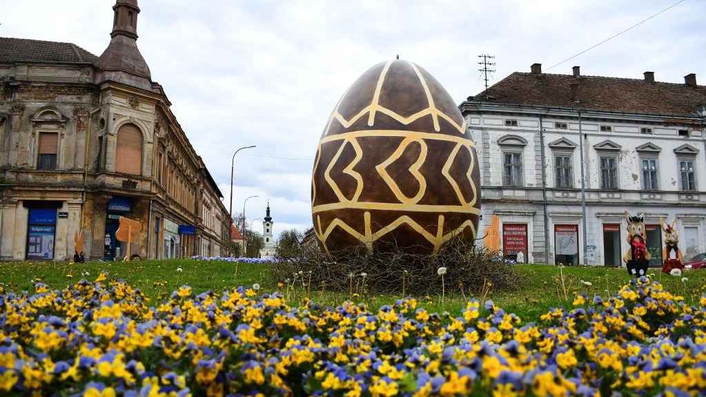 Ostereier für bevorstehendes Osterfest in Bjelovar, Kroatien