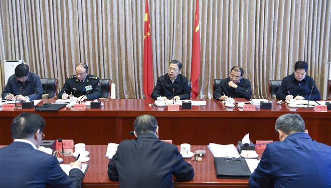 Zhao Leji sitzt der ersten Sitzung des Ständigen Ausschusses der 19. ZKDI vor